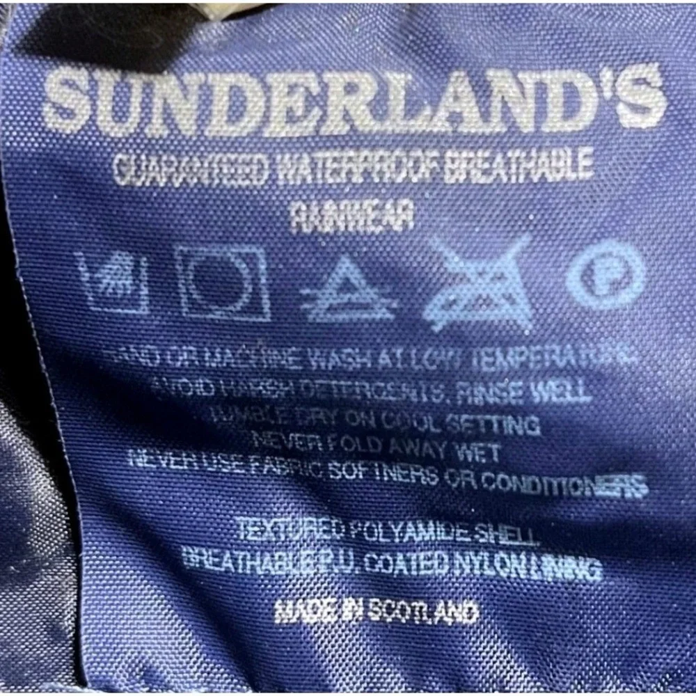 Sunderland of Scotland Men's Large Waterproof Golf Jacket Blue‎ Pullover